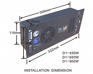 [Hot Item] Professional D1 Single Channel Class D Active Power Amplifier Module