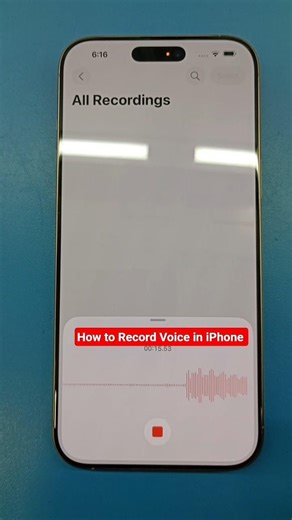 How to Record Voice ⏺️ in iPhone 16 Pro Max #voicememo
