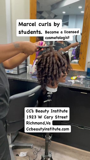 The students learned how to curl with the marcel irons . #Marcel #marcelcurls #curls #thermacurls #thermaliron #thermalirons #ccbeautyinstitute #onlinehairschool #cosmetologyschool #cosmetologist #beautybloggers #cosmetologyschool #cosmetologystudent #rvahairstylist #richmondva | Consquilla Towanda Carey