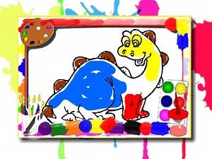 Play Dinosaur Coloring Book | Free Online  Games. KidzSearch.com