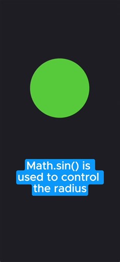 JavaScript Sine Wave Animation #creativecoding #javascript #maths