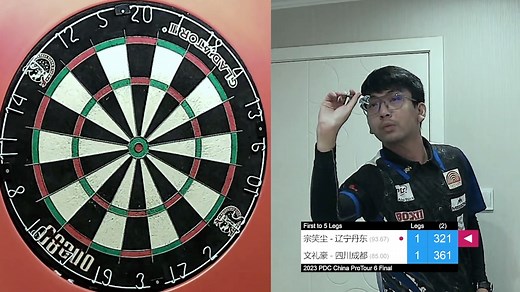 245K views · 4.5K reactions | History for Zong!  Zong Xiaochen pins perfection at ProTour Event 6, becoming the first player to hit a nine-darter in a PDC China streamed event! Watch the PDC China Premier League Night 6, tomorrow from 11:00 GMT  video.pdc.tv | Professional Darts Corporation | Facebook
