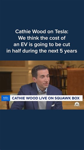 111K views · 655 reactions | “We think the cost of an electric vehicle, the average electric vehicle, is going to be cut in half. And Tesla’s new block manufacturing techniques and technology, along with AI, are a big part of this." | CNBC | Facebook