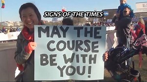 SIGNS OF THE TIMES - SPECTATORS ARE PART OF RACE DAY! | Running and Racing