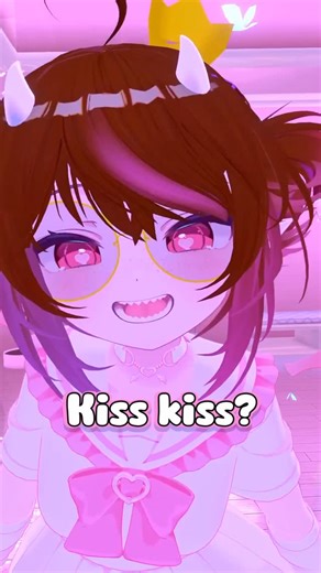 Chibi Chomps on Instagram: "Kiss kiss? 🥺 #funny #funnyvideos #fyp #anime #animegirl"
