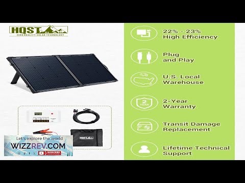 HQST 100 Watt 12 Volt 9BB Cell Portable Solar Panel Suitcase w