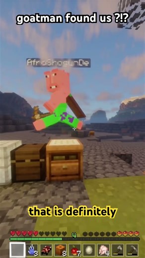 Goatman found us ?!? #minecraft #minecrafthorror #mods #gaming #shorts #minecraftmods #horror