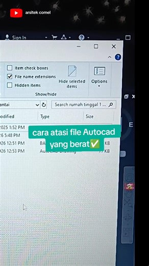 cara atasi file Autocad yang berat✅ #autocad #arsitek #trading