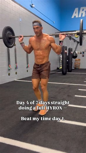 Wade Critides on Instagram: "Day 4 of 7 straight days doing a full HYROX. Learned A LOT today. Time: 1:03:45 — 17 seconds faster than day 1 time of 1:04:02. Honestly, this whole 7-day HYROX experiment has been eye-opening. The best way to learn the race — the flow, the pacing, the pain — is to just do it. Put yourself in the arena, stack the reps, and learn through experience. Day 1, I went full send. Threshold from start to finish. Couldn’t have pushed much harder — my body was redlined the ent