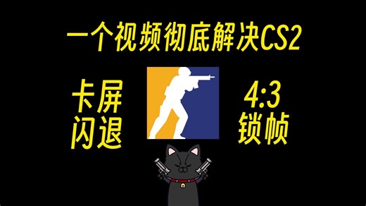 【包教包会】一个视频彻底解决CS2卡屏闪退，4:3锁帧