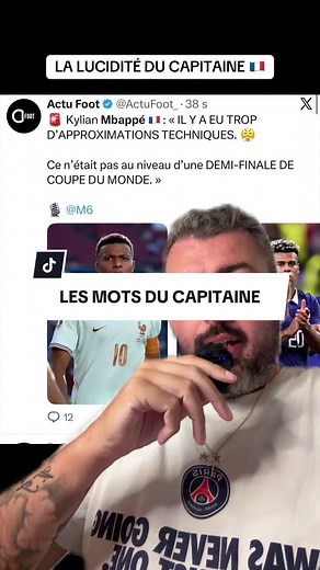 La réaction de Kylian Mbappé après le match