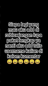 siapa lagi nih tadi suda semua orang siapa lagi jangan lupa paket lengkap ya#add #player #roblox