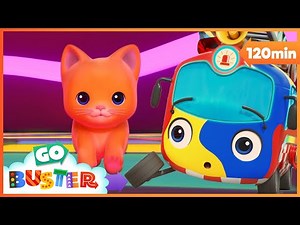 🐱 Buster Learns to Save a Kitten | Go Learn With Buster | Videos for Kids