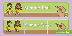 Editable Banner Writing