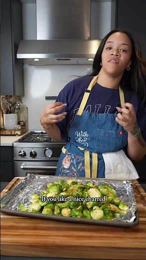 easy oven roasted brussel sprouts (yes the salt on my nose is a paid actor) Recipe: Ingredients *
