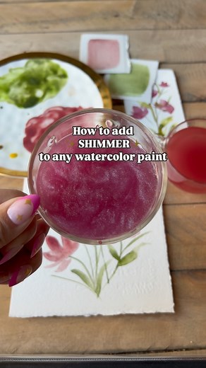 Bree Copley| Watercolor Artist on Instagram: "Although I don’t use pearlescent or metallic watercolors often .. I still like to keep a bottle of iridescent medium from @winsorandnewton on hand for when I feel like adding a little shimmer to a painting. It’s not a necessary tool … but it’s FUN! Here are a few helpful tips when using iridescent medium and a few pros and cons. ⭐️TIPS •Apply directly for a bright, shimmering effect, apply iridescent medium directly from the bottle on top of a dry wa