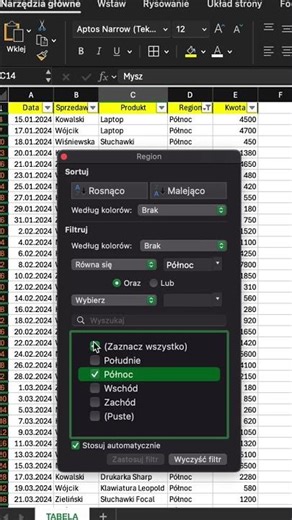 Excel: Jak szybko filtrowć duże tabele? CTRL+SHIFT+L #excel