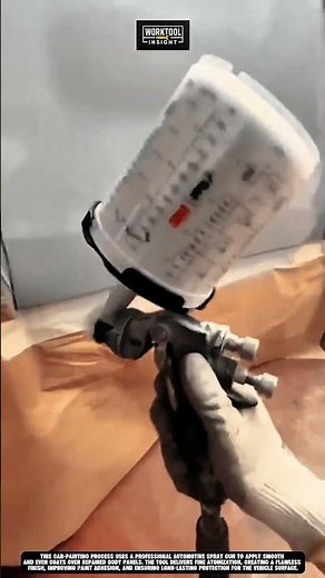 Professional car surface painting using Work tool automotive spray gun #tool #worktool