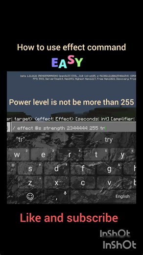 How to use effect command in Minecraft #minecraft #gaming #shorts #tipsandtricks