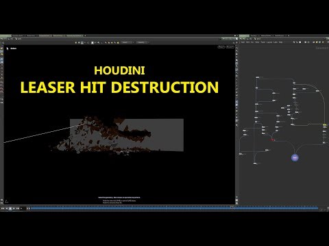 Houdini RBD Laser Hit Tutorial | Destruction & VFX | #houdinifx #rbd #vfx