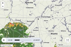 AccuWeather Radar Showing Rain in Southern Tennessee/Chattanooga at 4:55am ET. #Tennessee #Chattanooga #TDOT #Traffic #Weather https://www.accuweather.com/en/us/chattanooga/37402/weather-radar/331086 | On Time Traffic | Facebook