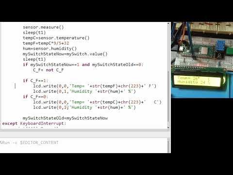 Raspberry Pi Pico W LESSON 22 LCD display with DHT11