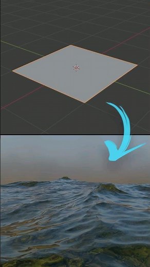 Blender how to make Ocean using Ocean Modifier and adding Ocean Material #blender #cgian