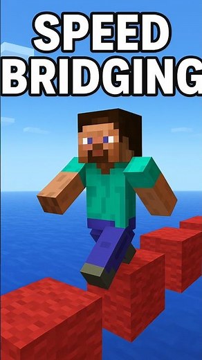 1 stack speed bridge😱😵‍💫 #shorts #minecraft #mlgclutch #gaming #speedbridge