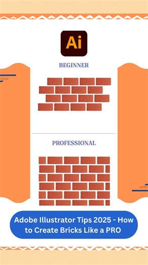 Adobe Illustrator Tips 2025 - How to Create Bricks Like a PRO . Follow : Vipul Graphics . Thanks ❤️ . #illustrator #illustration #adobe #art #tips #bricks #digitalart #vector #design #designer #graphics #graphicdesign #graphicsdesigner #vipulgraphics #explore | Vipul Graphics