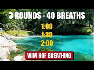 Guided WIM HOF Breathing - 3 rounds / 40 breaths for beginners [EASY]