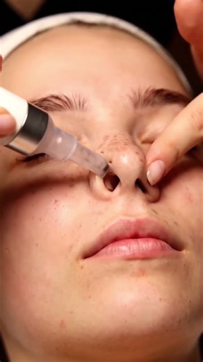 POV Spa Facial: Nose Pore Detox with Transparent Vacuum | Realistic Skin & Oil #asmr #shortsviral