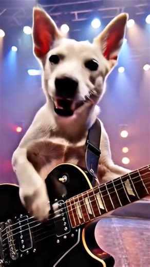 The World's First Rockstar Dog?! 🎸🐕 #funny