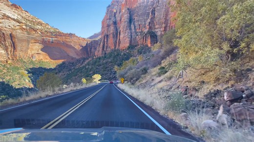 Utah State Route 9, Zion National Park. Please note all photos, videos and reels on this page were taken by myself and my wife on our road trips in the USA and Canada. | Just Drive America