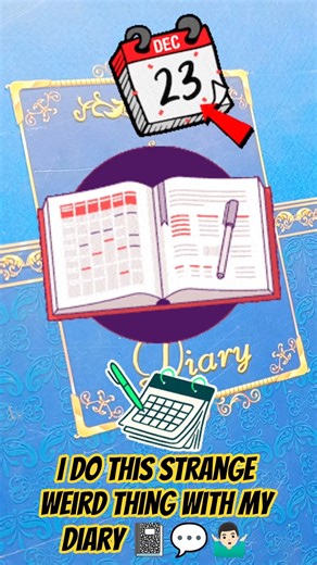I do this strange weird thing with my diary 📓💬🤷🏻‍♂️ #azarchannel #diary #calendar /
