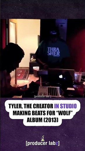 Tyler, the Creator in studio making the beat for “Jamba” off his WOLF album 🥁🎹🧪 (2013)