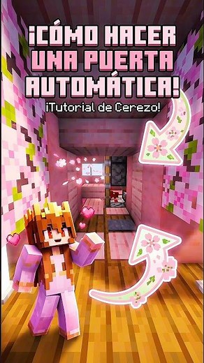 ¡Cómo hacer una PUERTA AUTOMÁTICA en Minecraft 26.1.2 (FÁCIL Y BONITA)! 🌸