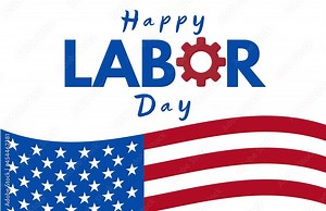 happy Labor day text animation with the USA flag, labor day animation footage