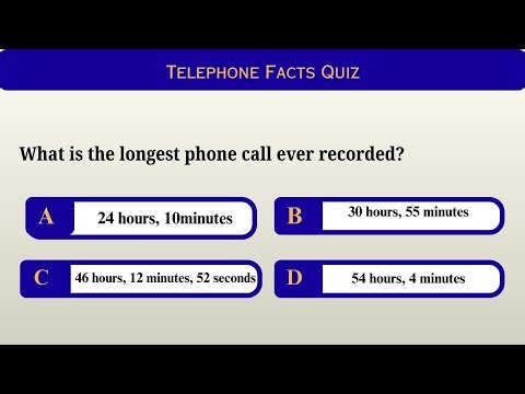 Amazing Telephone Facts Quiz