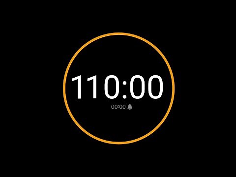 110 Minute Countdown Timer with Alarm / iPhone Timer Style