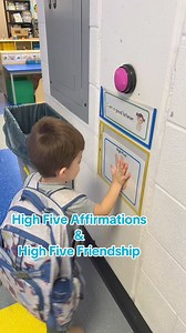 23K views · 286 reactions | When my students arrive each day, they're greeted with our High Five station. For the first few weeks of school, we're focusing on High Five Affirmations and High Five Friendship. This simple yet powerful routine helps set a positive tone, reinforcing self-confidence and the value of friendships right from the start. It's a fun, engaging way to kick off the day! You can find these resources on my website at preschoolvibes.com. | Preschool Vibes | Facebook