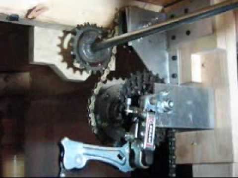Bicycle pedal powered sewing machine