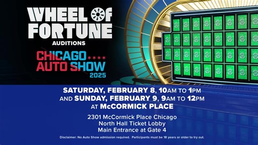 Have you ever wanted to spin the wheel? This could be your chance! 🟩🔲🟩🔲🔲🔲🟩🟩🟩 Audition for Wheel of Fortune Feb. 8 and 9 at the Chicago Auto Show. (No Auto Show admission required. Participants must be 18 to audition.) | The Chicago Auto Show