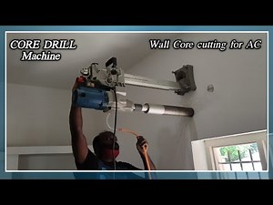 RCC Wall Core cutting for Air conditioner Installation || Core drill machine || Core cutting machine