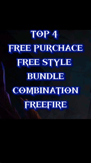 #top 4 freefire free style bundle combination#freefire #animation #skills #gaming