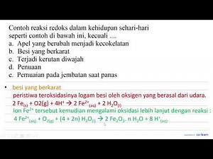 Examples of redox reactions in everyday life are as follows, except ....\na. What...