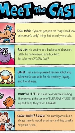 Dog man book 15 meet the cast #dogman