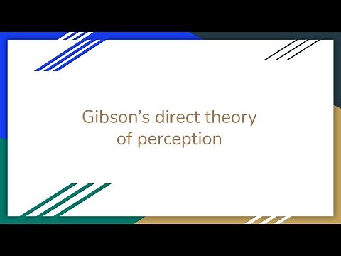 Gibson's direct theory of perception