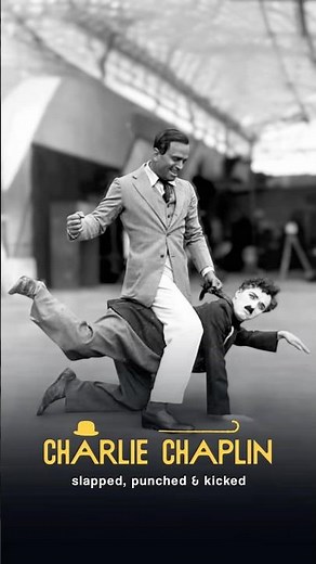Charlie Chaplin was always slapped, kicked, and punched. 🎩 #charliechaplin