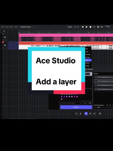 using Ace Studio's add a layer feature to add a new track! its awesome! #acestudio #addalayer #ableton @acestudio.ai