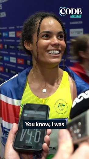 Torrie Lewis all smiles after claiming historic 100m bronze AND the national record